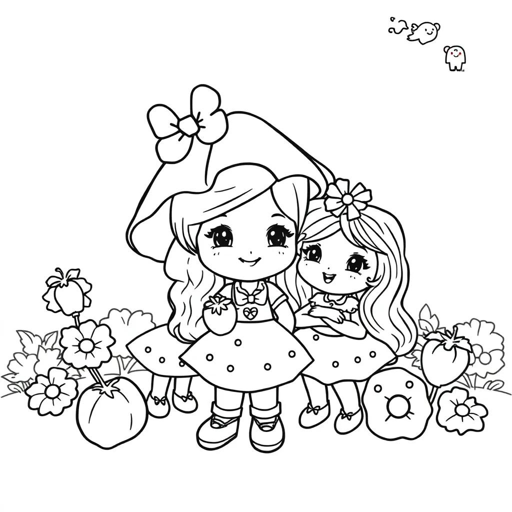 Coloring Pages Of Strawberry Shortcake And Friends