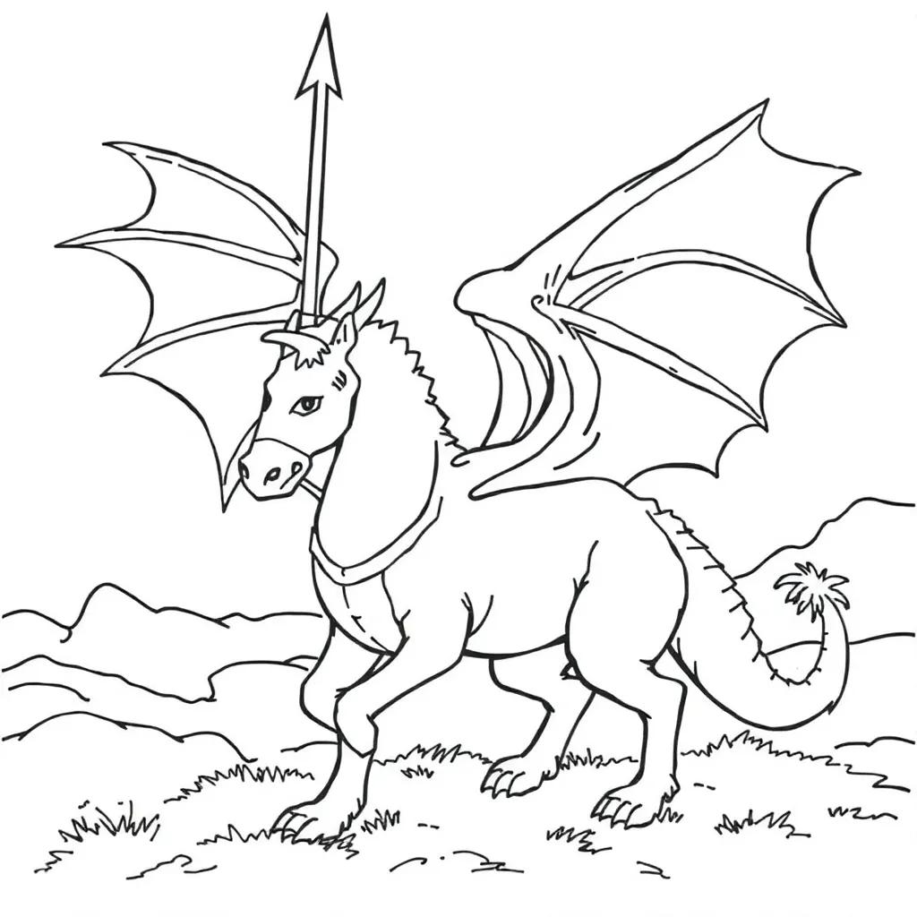 Coloring Pages Of Knights And Dragons