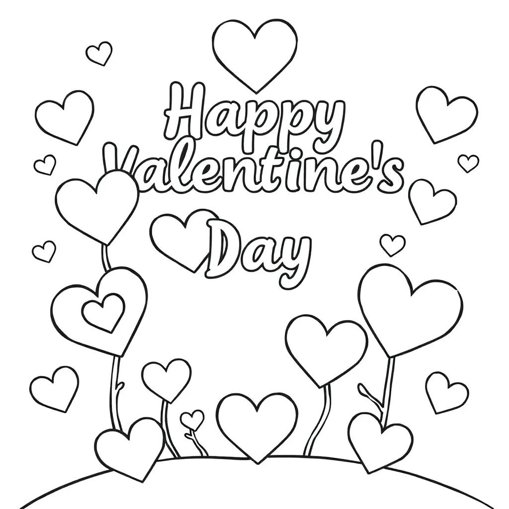 Coloring Pages For Valentines Day Cards