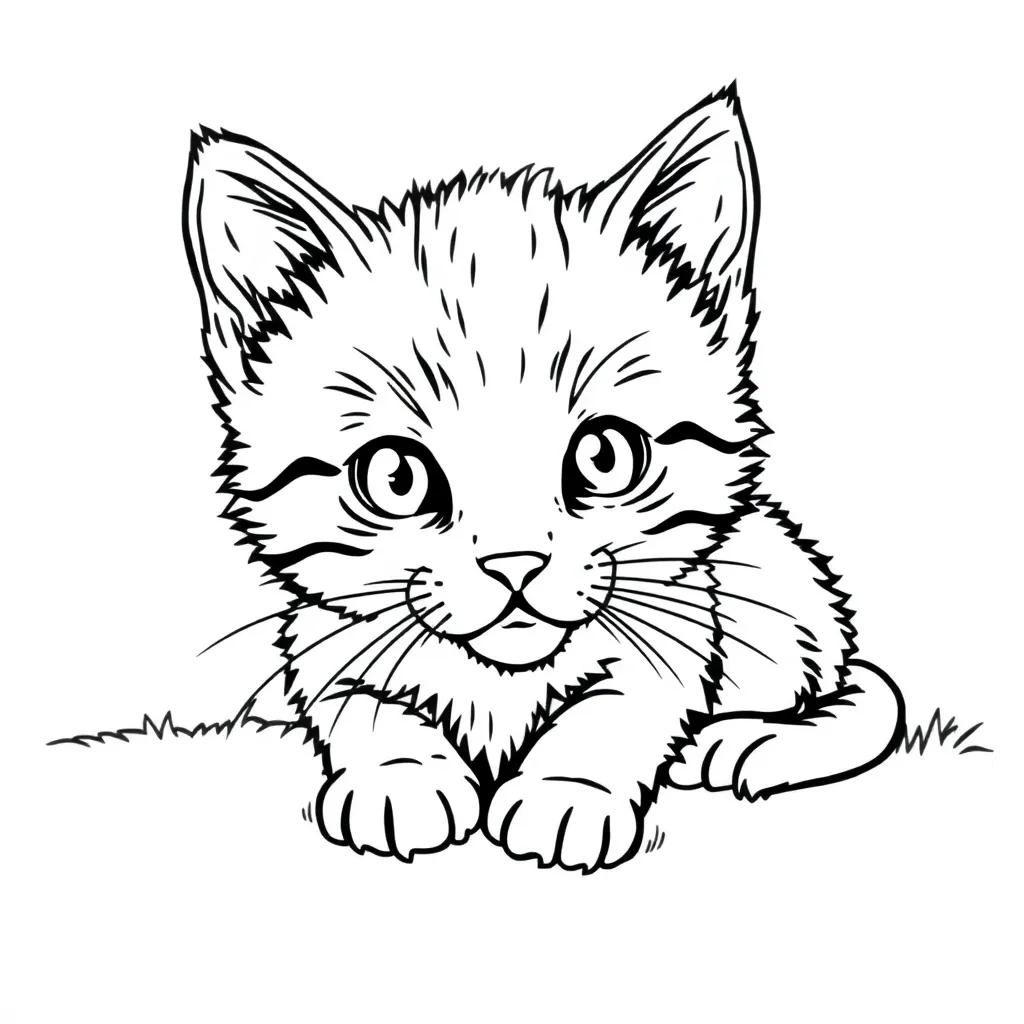 Coloring Pages Of Cute Kittens