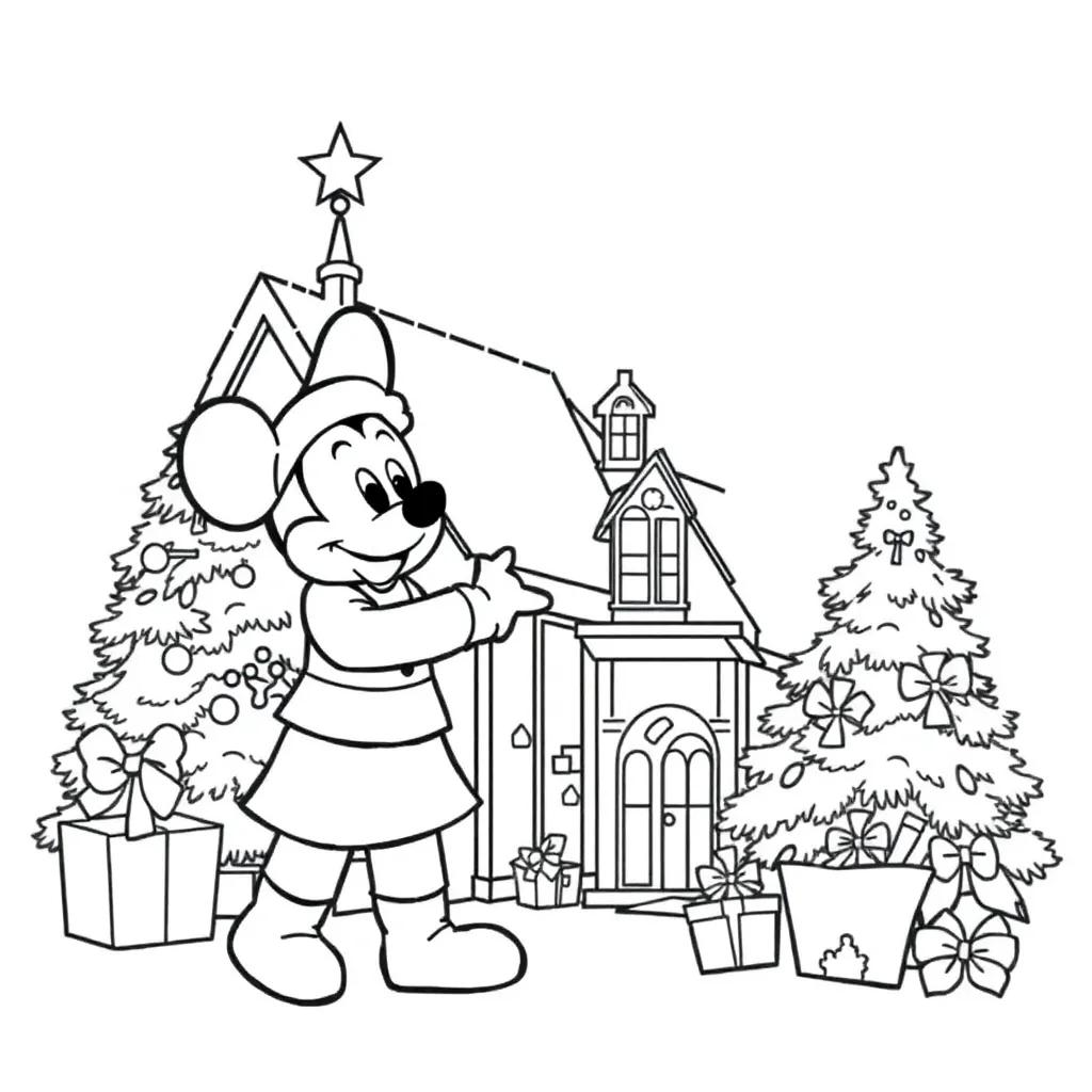 Coloring Pages Christmas Disney