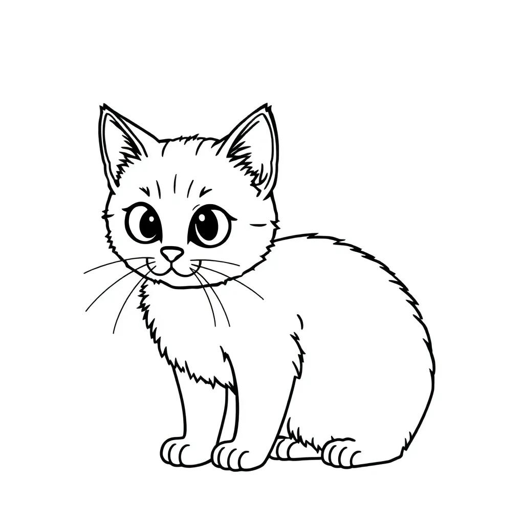 Coloring Pages Cute Cats