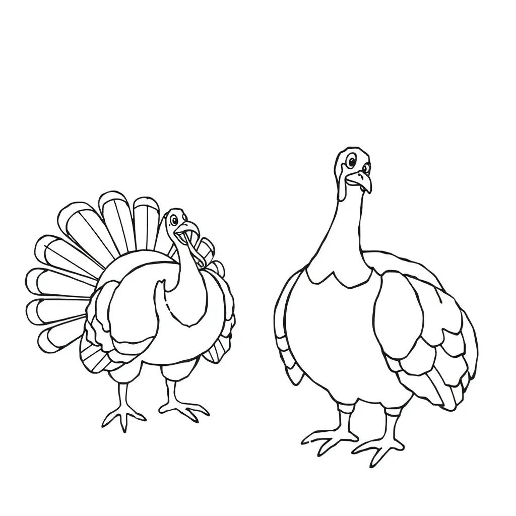 Coloring Pages Of Thanksgiving Turkeys