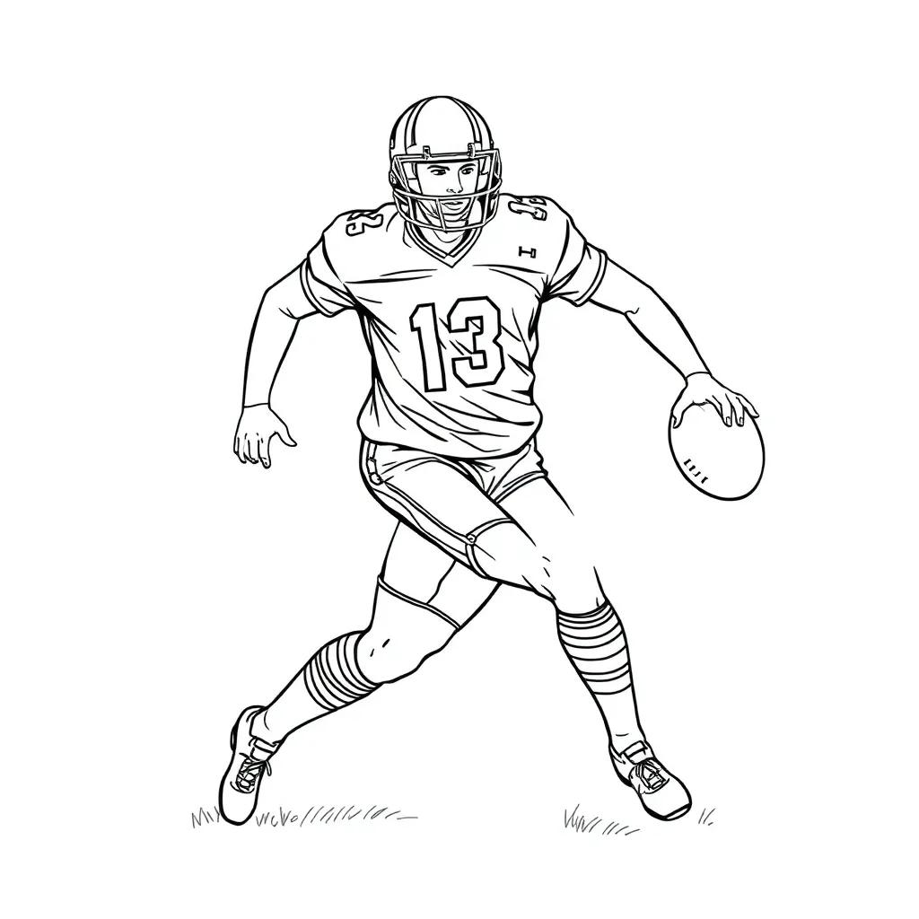 Coloring Pages Football Player