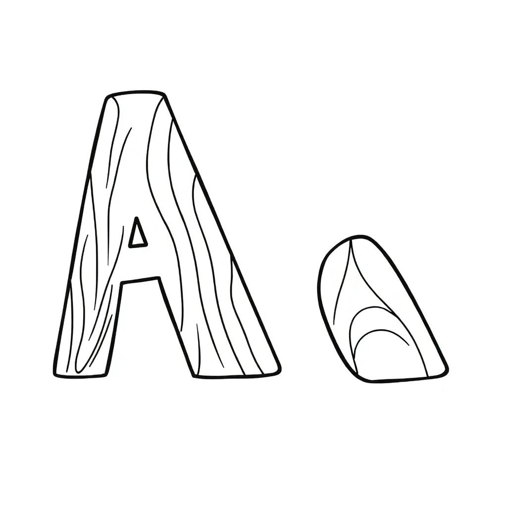 Coloring Page Letter A