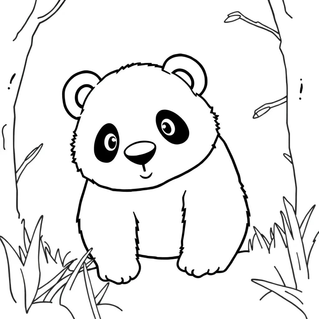 Combo Panda Coloring Pages