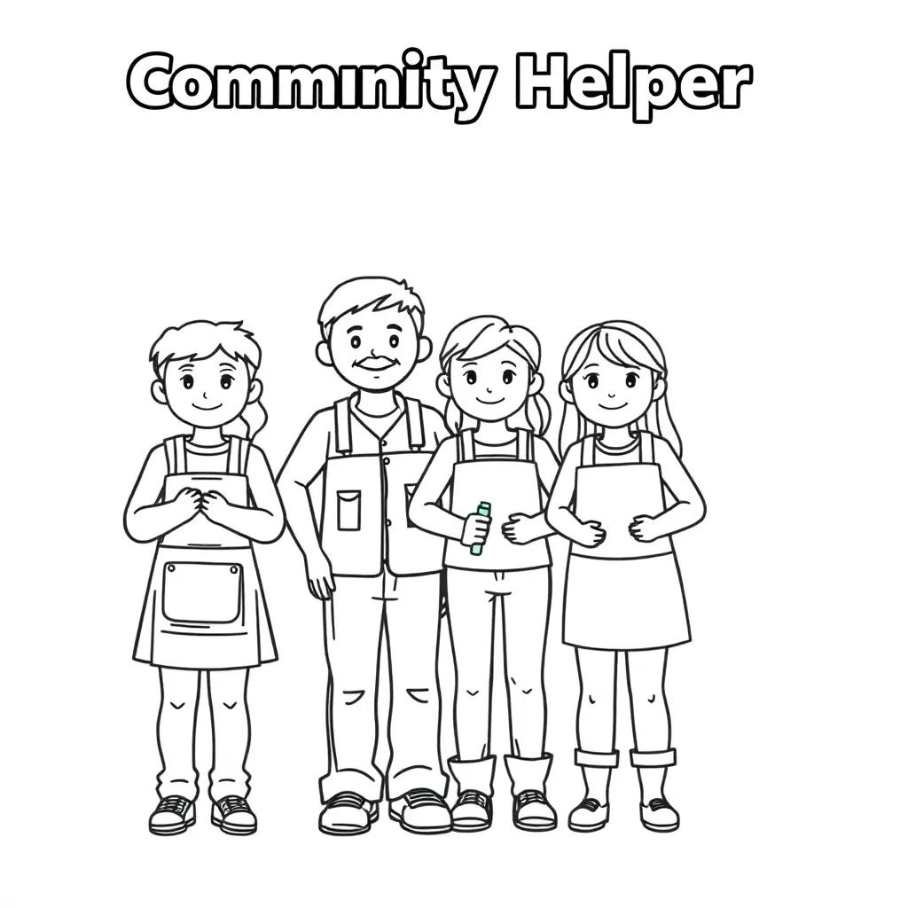 Community Helpers Coloring Pages For Preschoolers