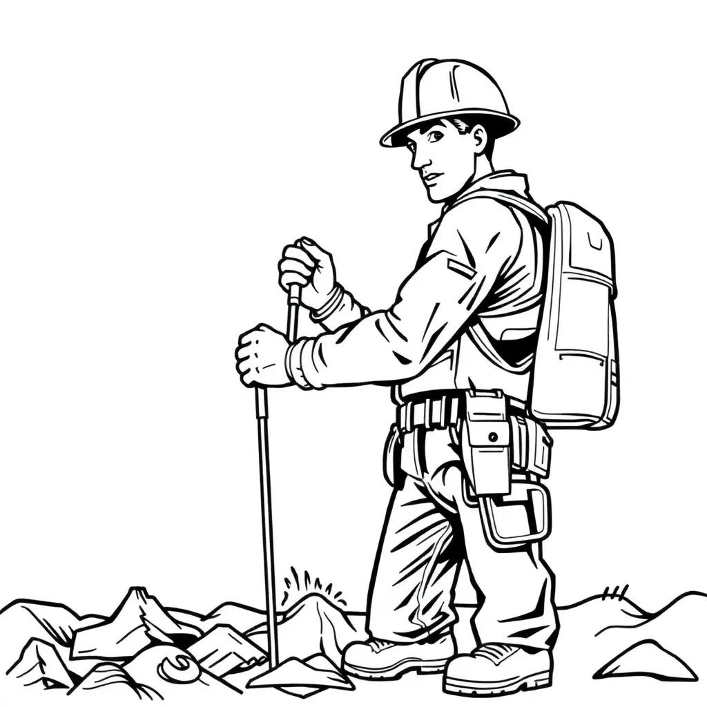 Construction Worker Coloring Page