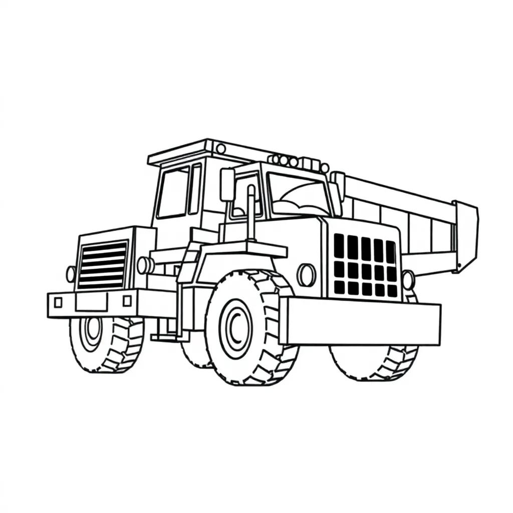 Construction Truck Coloring Page