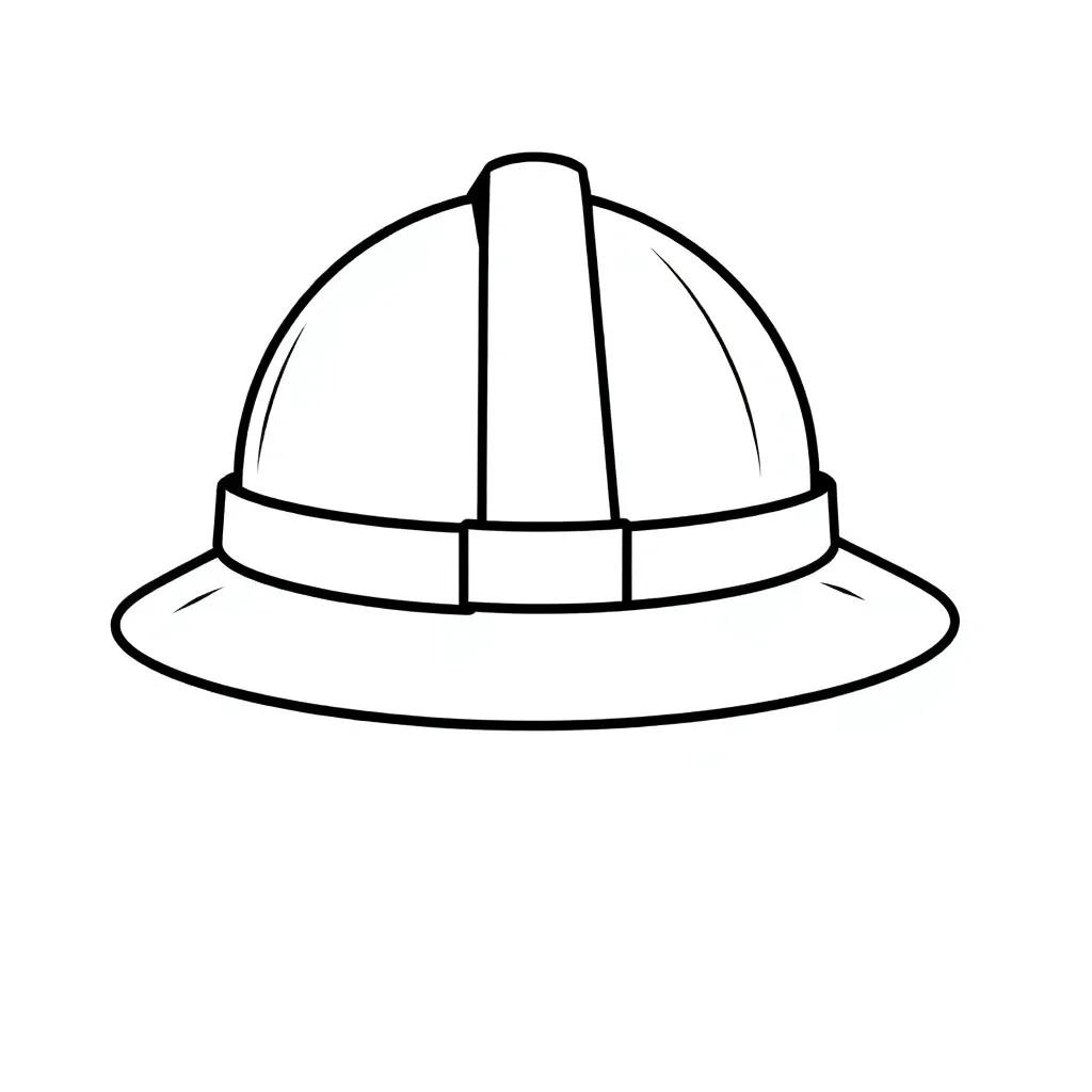 Construction Hat Coloring Page