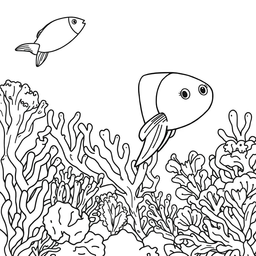 Coral Reef Animals Coloring Pages