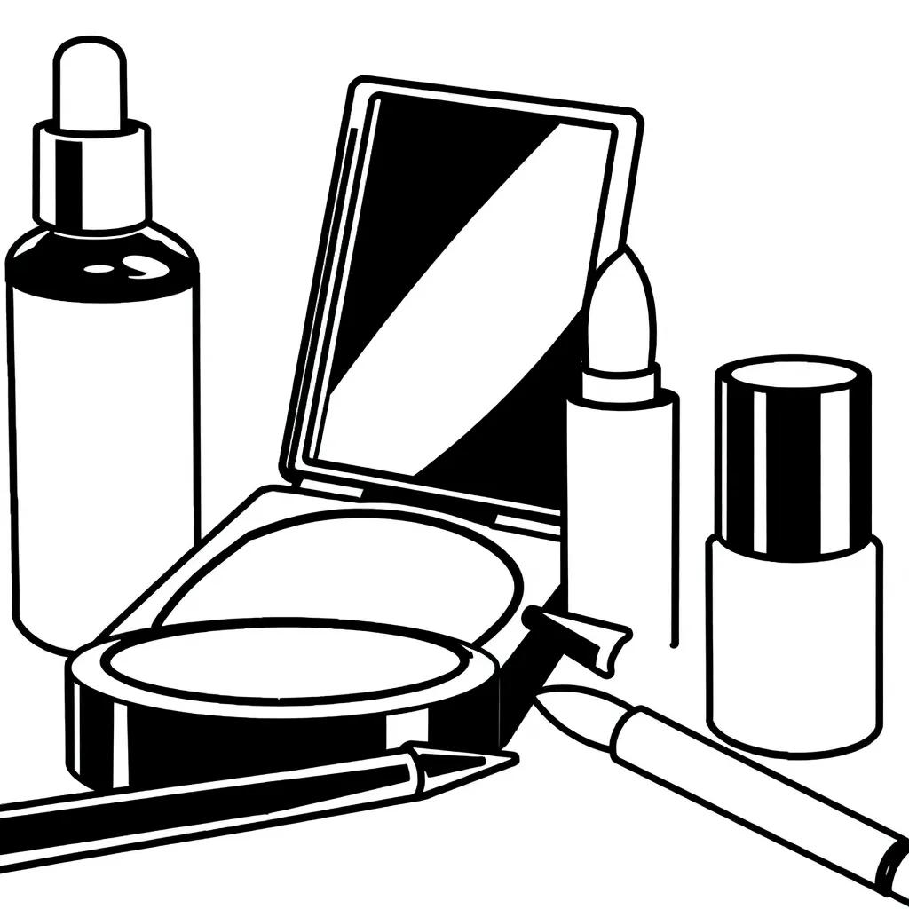 Cosmetic Makeup Coloring Pages