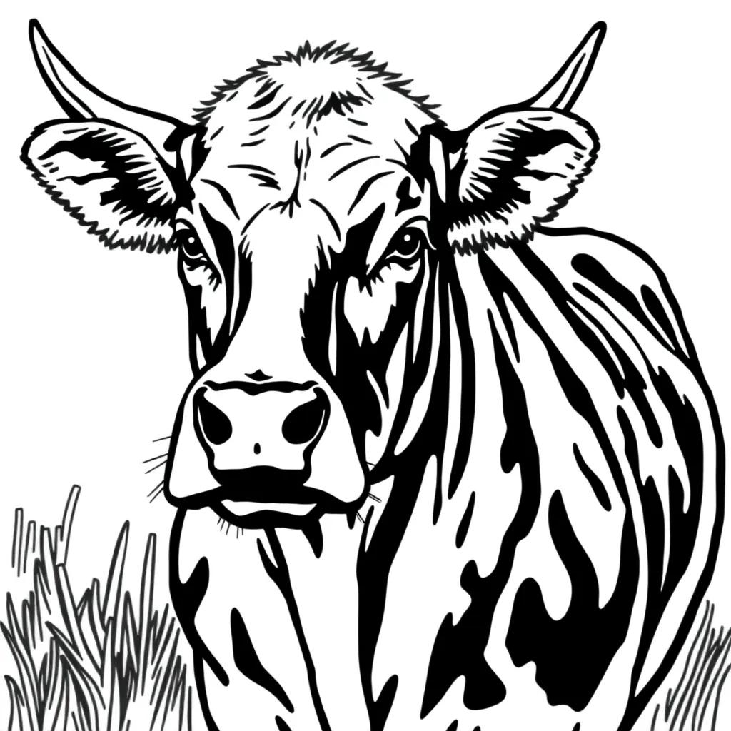 Cow Coloring Page Printable