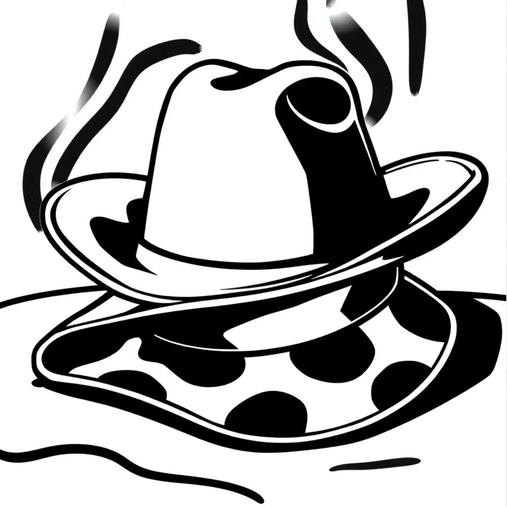 Cowboy Hat Preppy Coloring Pages