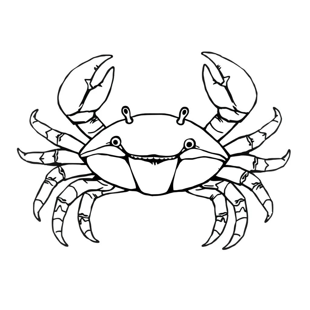 Crab Printable Coloring Page