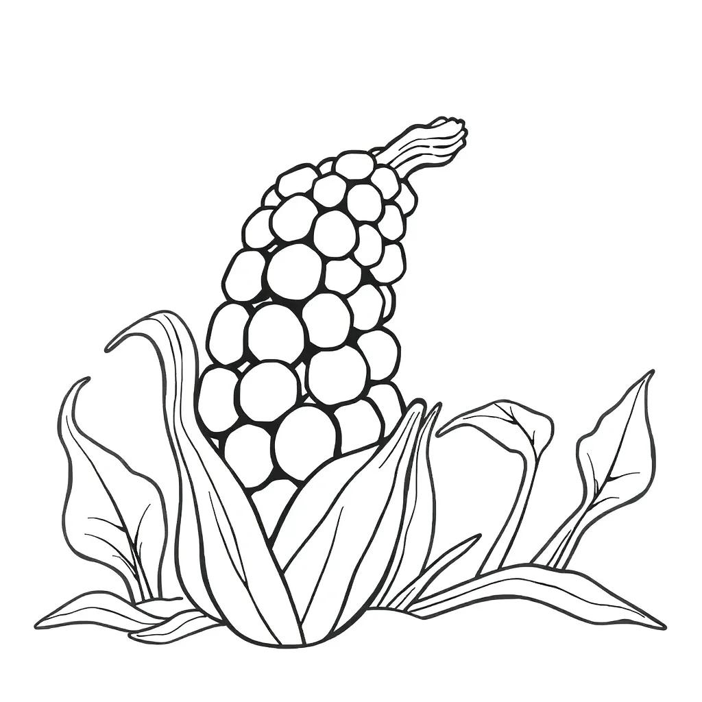 Crafty Corn Coloring Pages