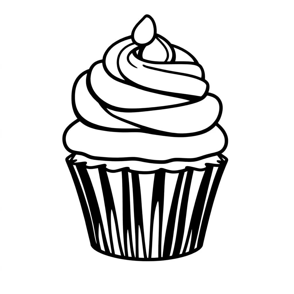 Cupcake Coloring Page Printable