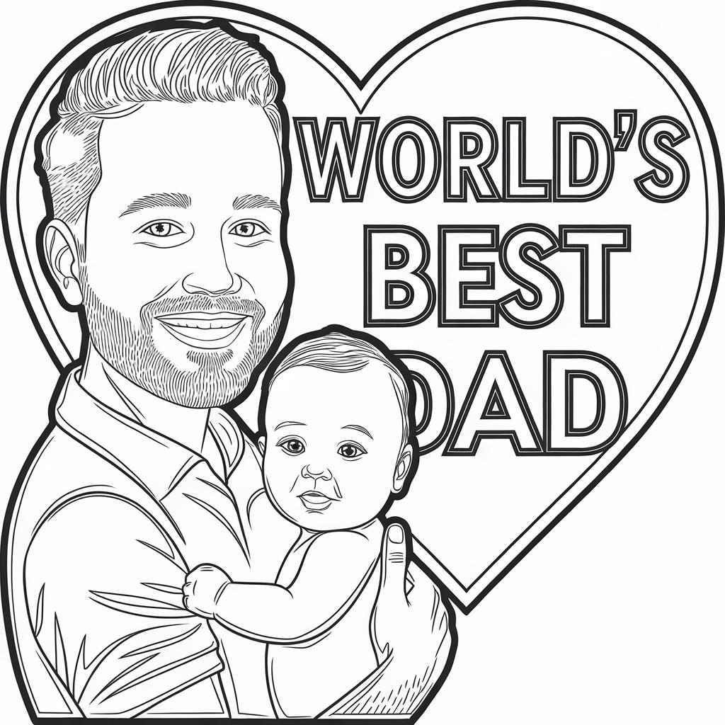 Cute Fathers Day Coloring Pages
