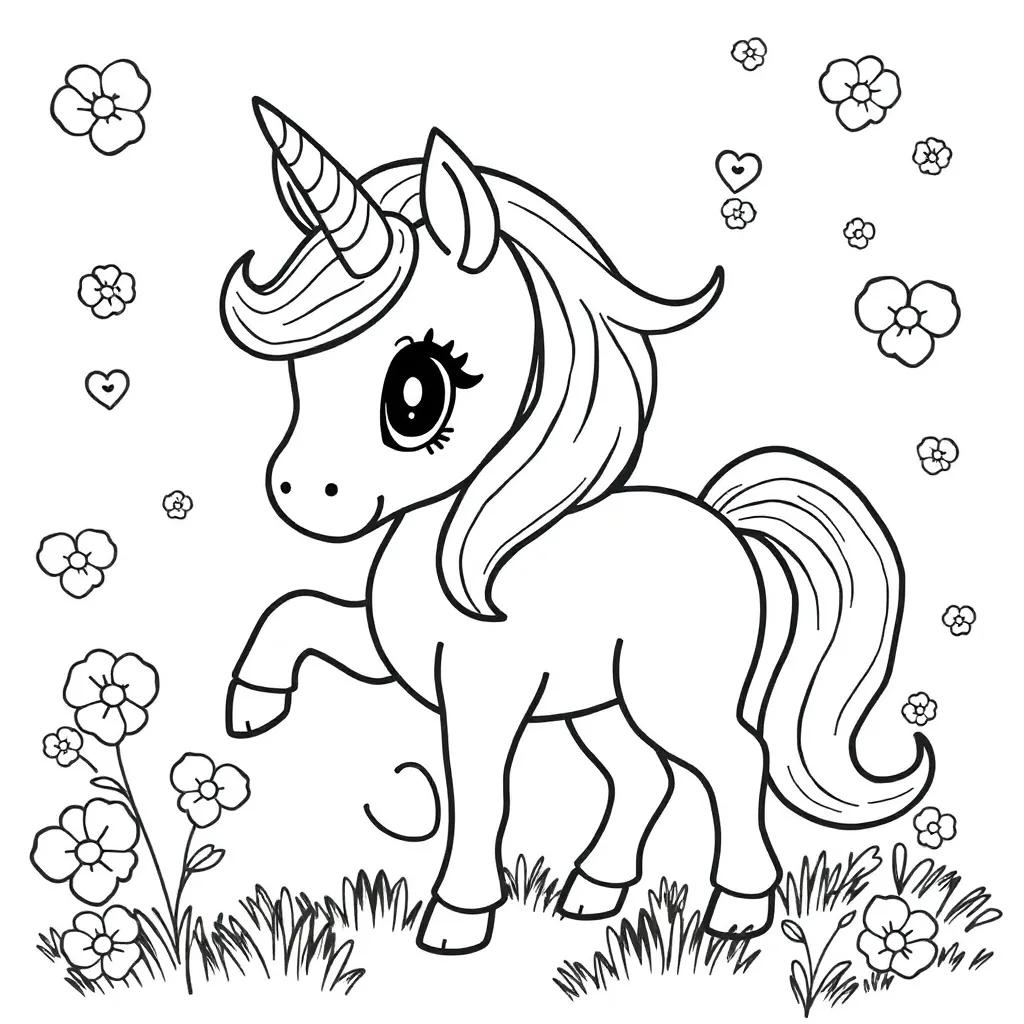 Cute Printable Unicorn Coloring Pages