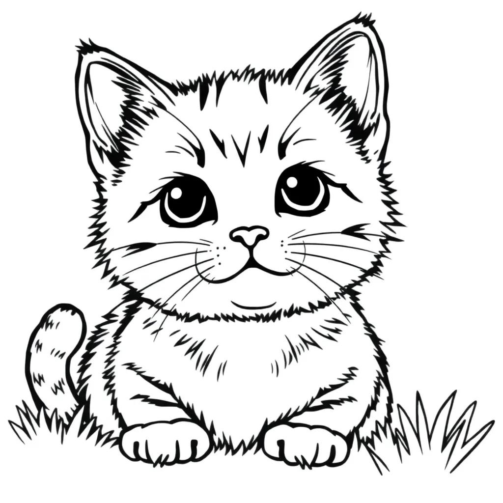 Cute Kitties Coloring Pages