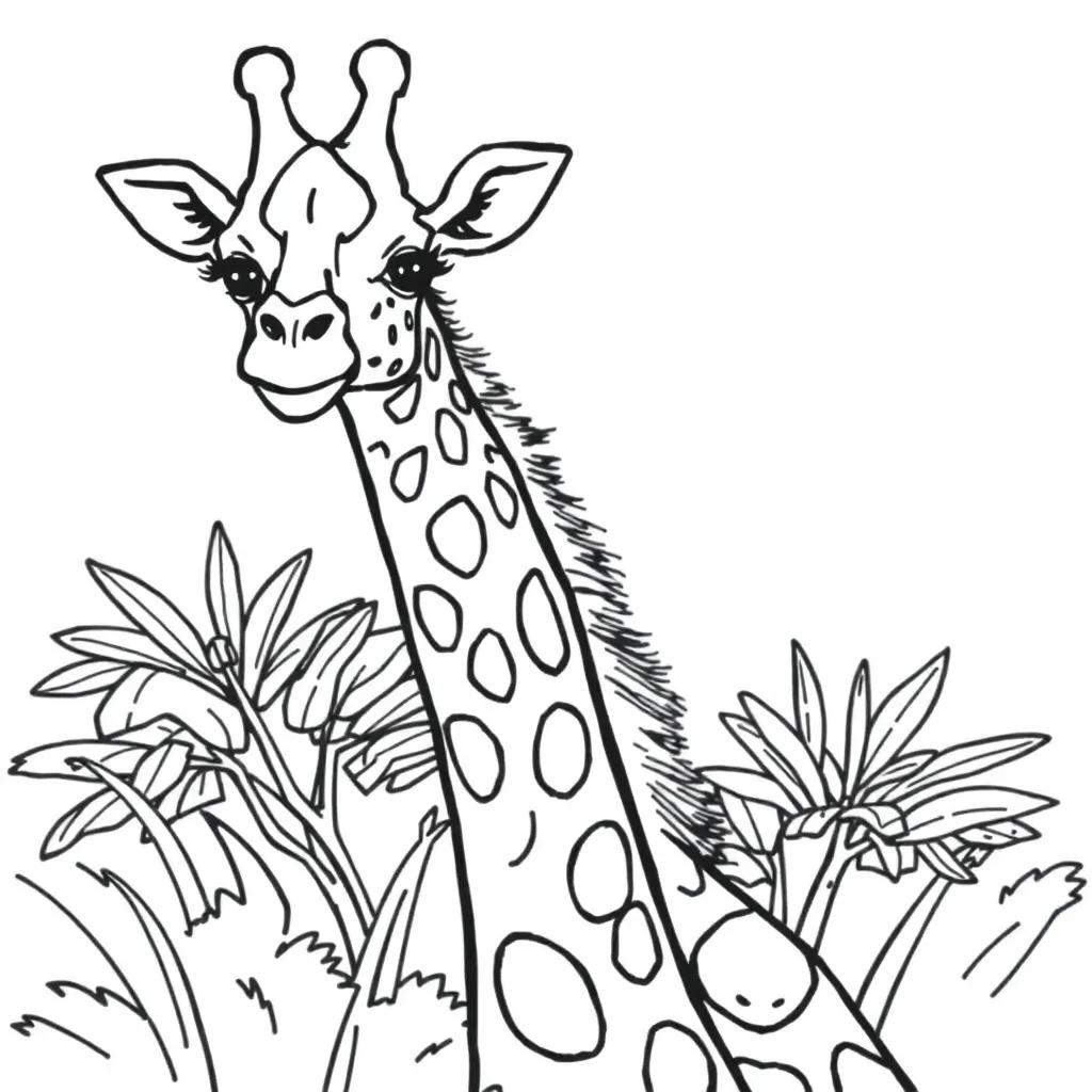 Cute Coloring Pages Of Giraffes
