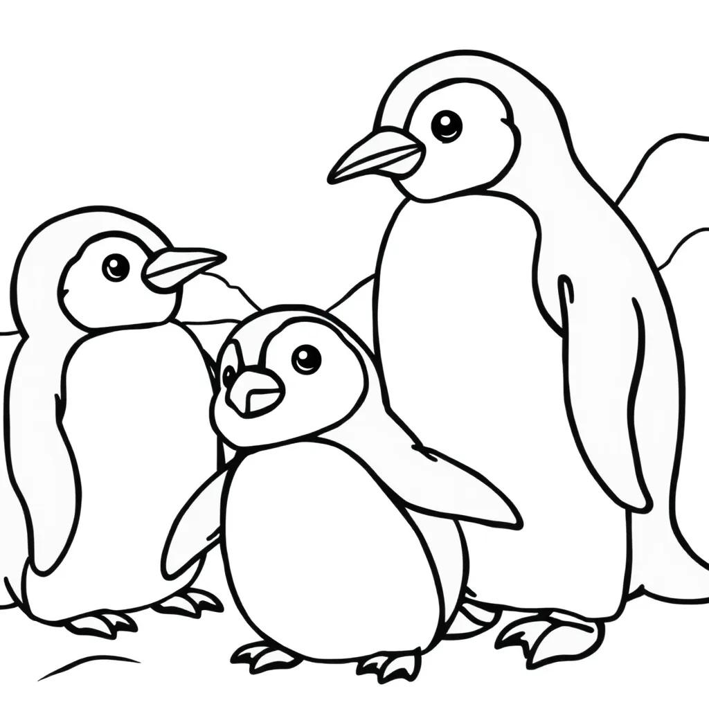 Cute Coloring Pages Of Penguins