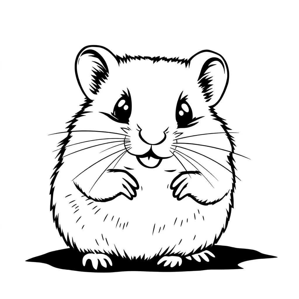 Cute Hamster Coloring Pages