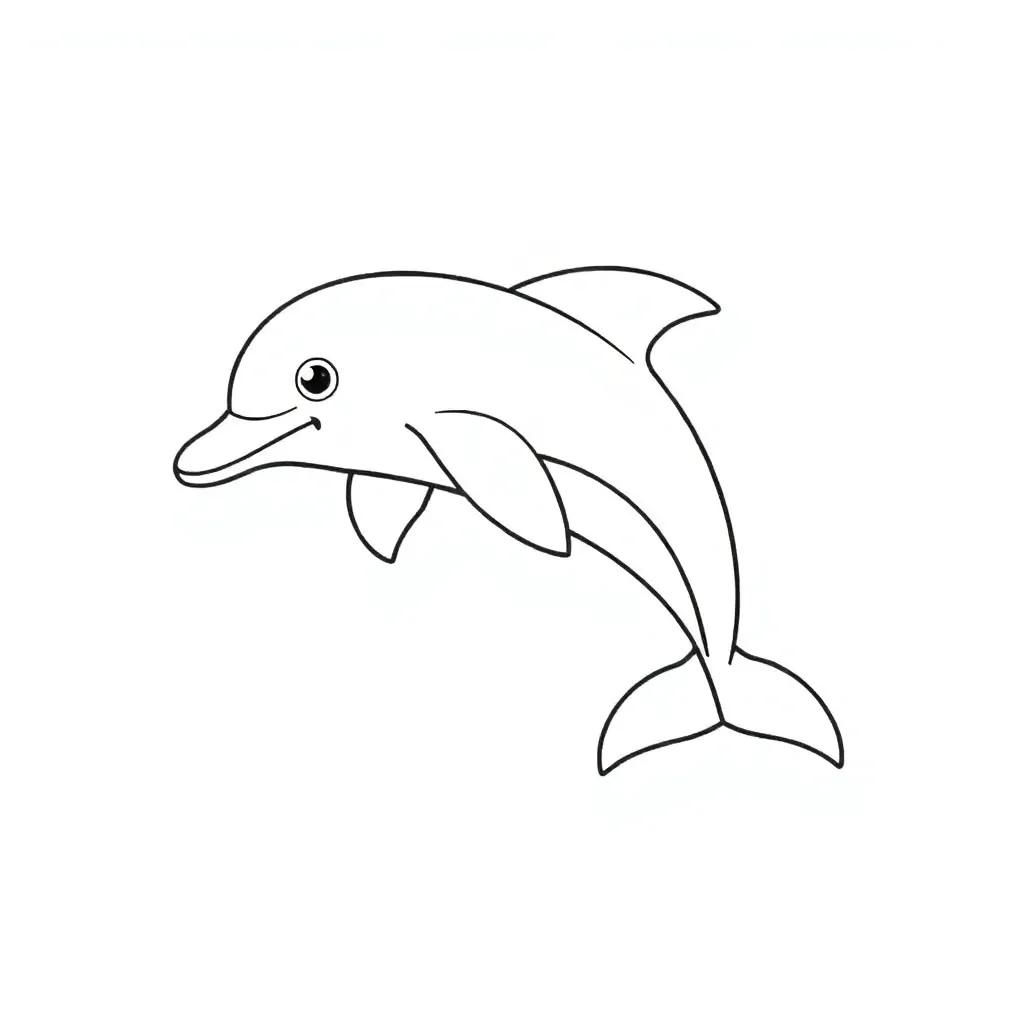 Cute Dolphins Coloring Pages