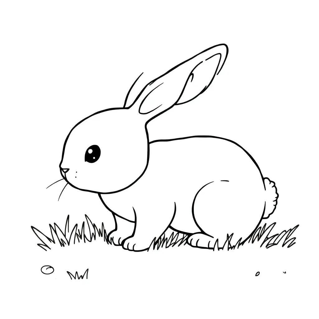 Cute Kawaii Bunny Coloring Pages