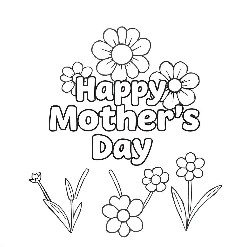 Cute Mother’s Day Coloring Pages