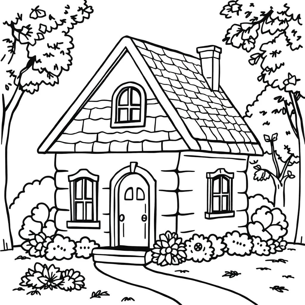 Cute Coloring Pages House
