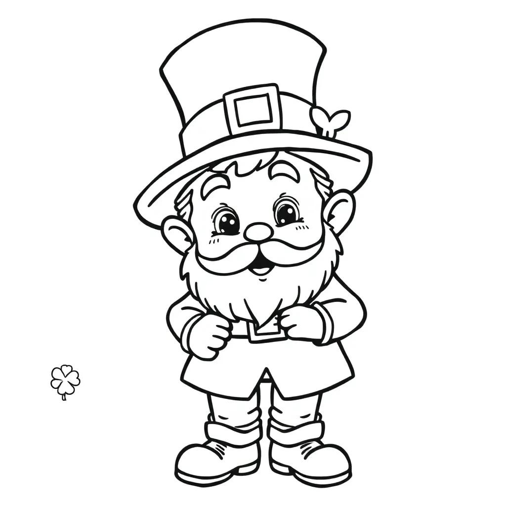Cute Leprechaun Coloring Pages