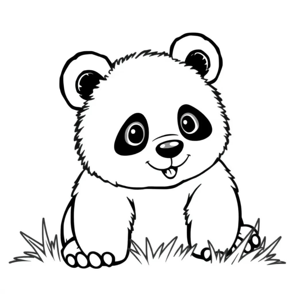Cute Panda Bear Coloring Pages
