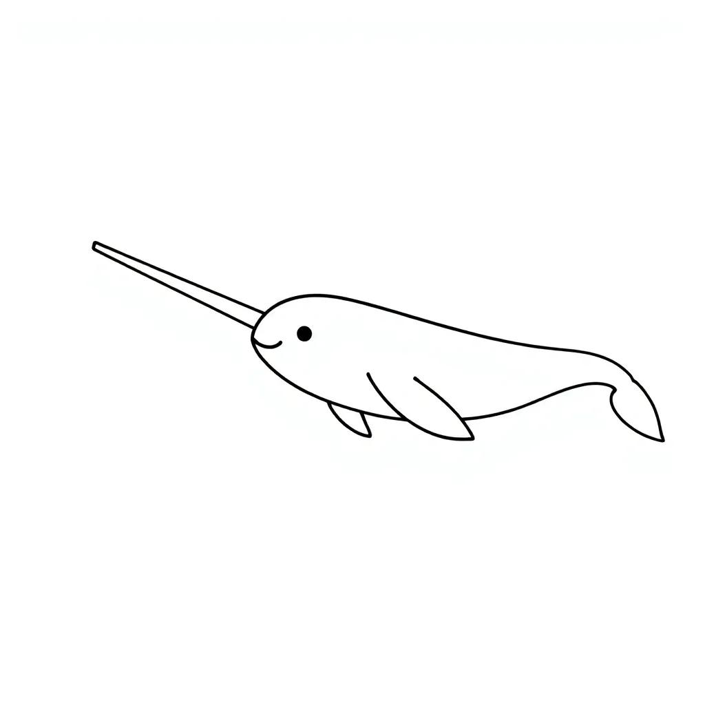 Cute Narwhal Coloring Pages
