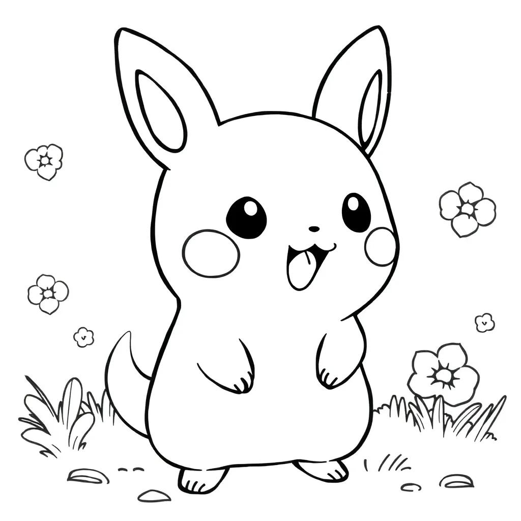 Cute Pochacco Coloring Pages