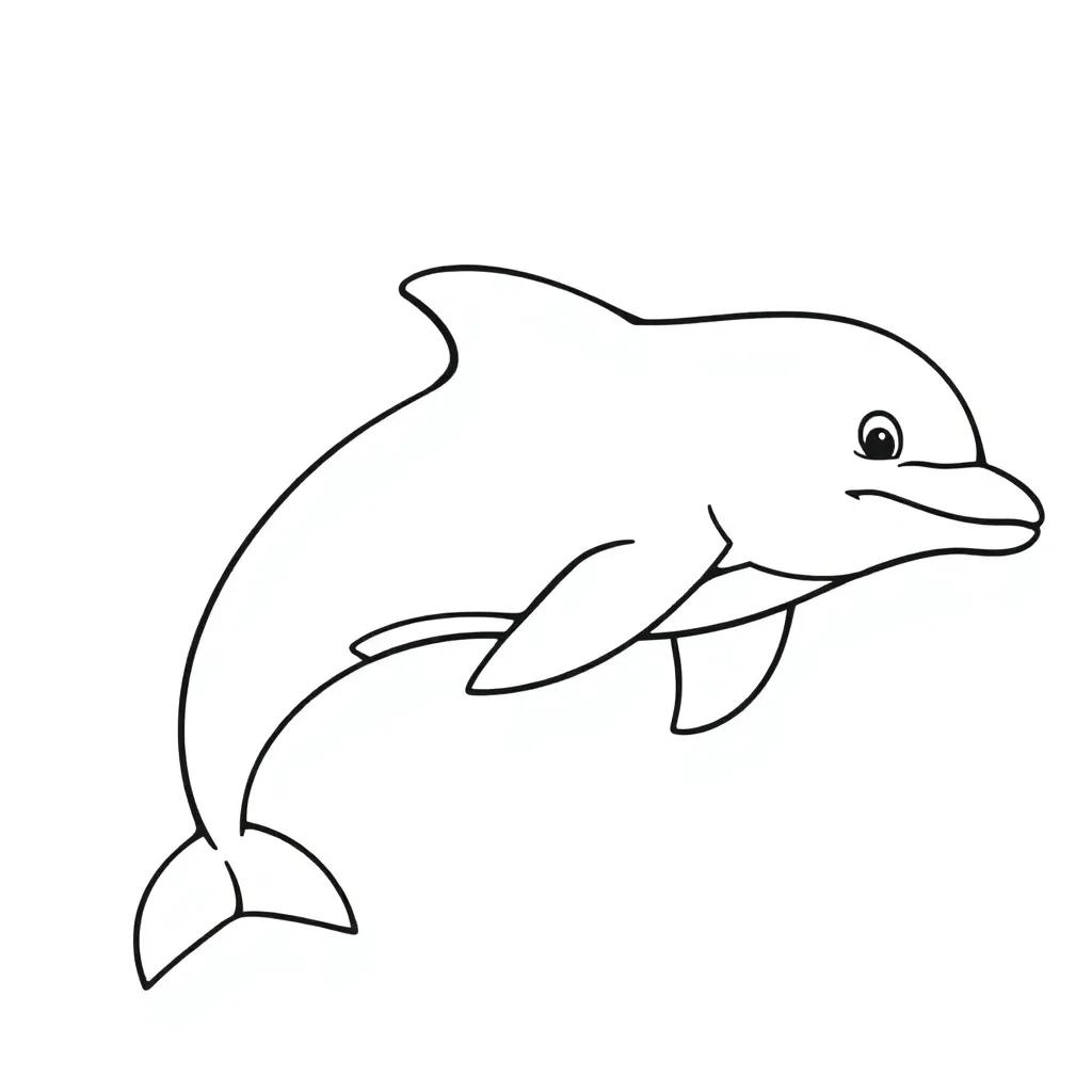 Cute Dolphin Coloring Pages