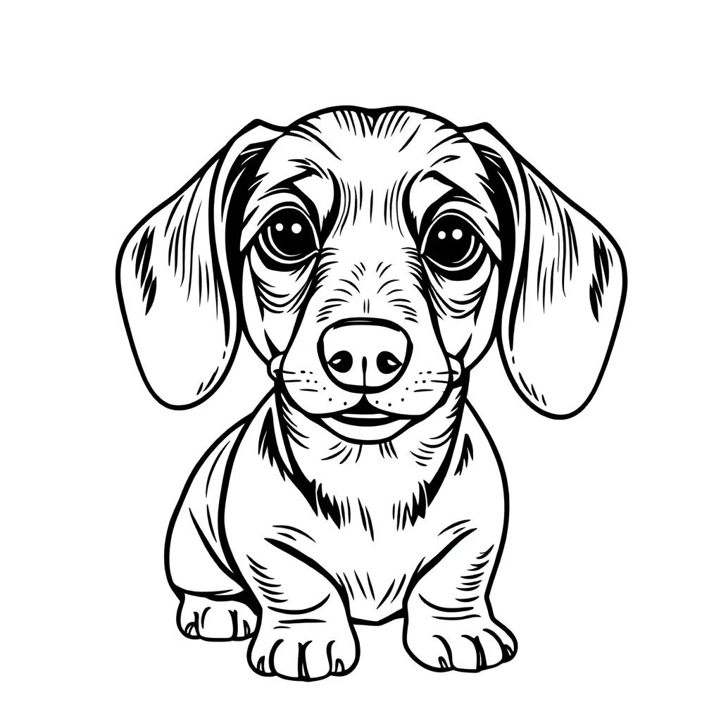 Cute Dachshund Coloring Pages