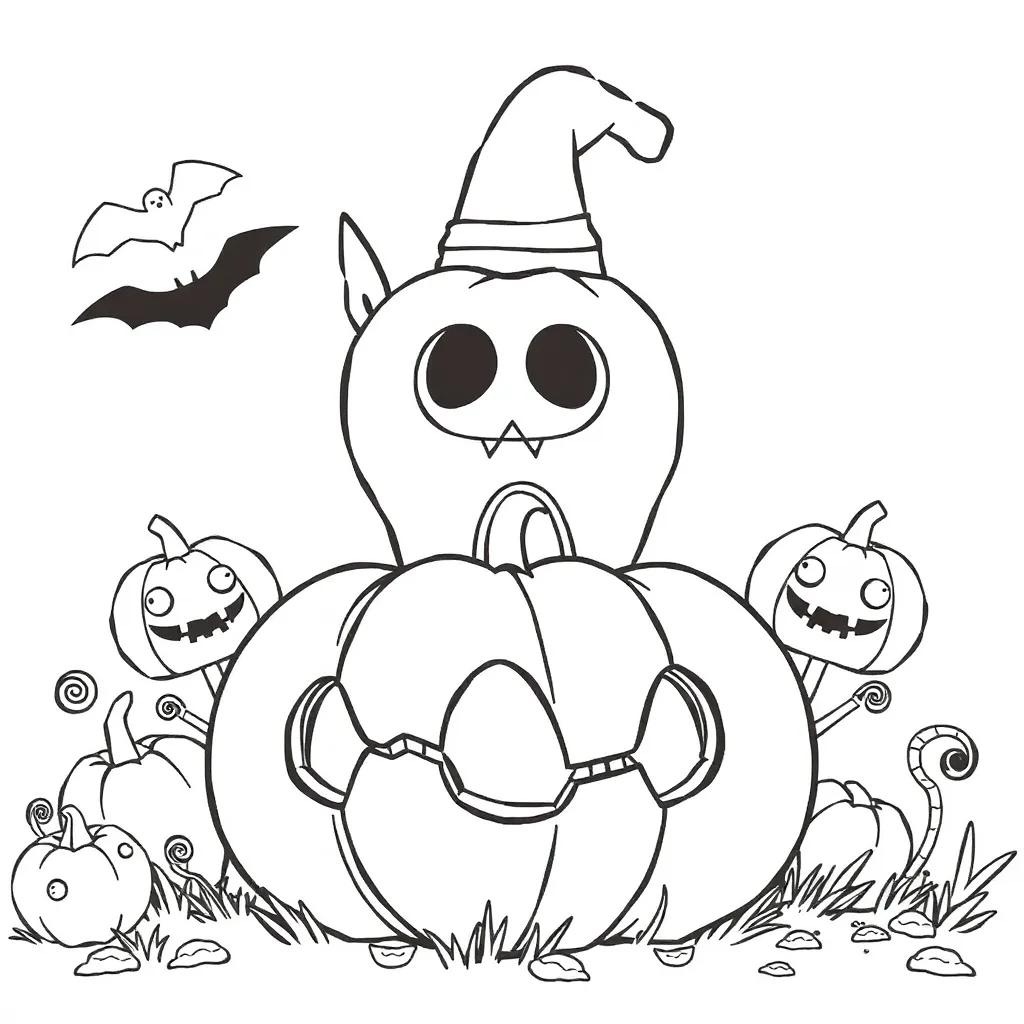 Cute Haloween Coloring Pages