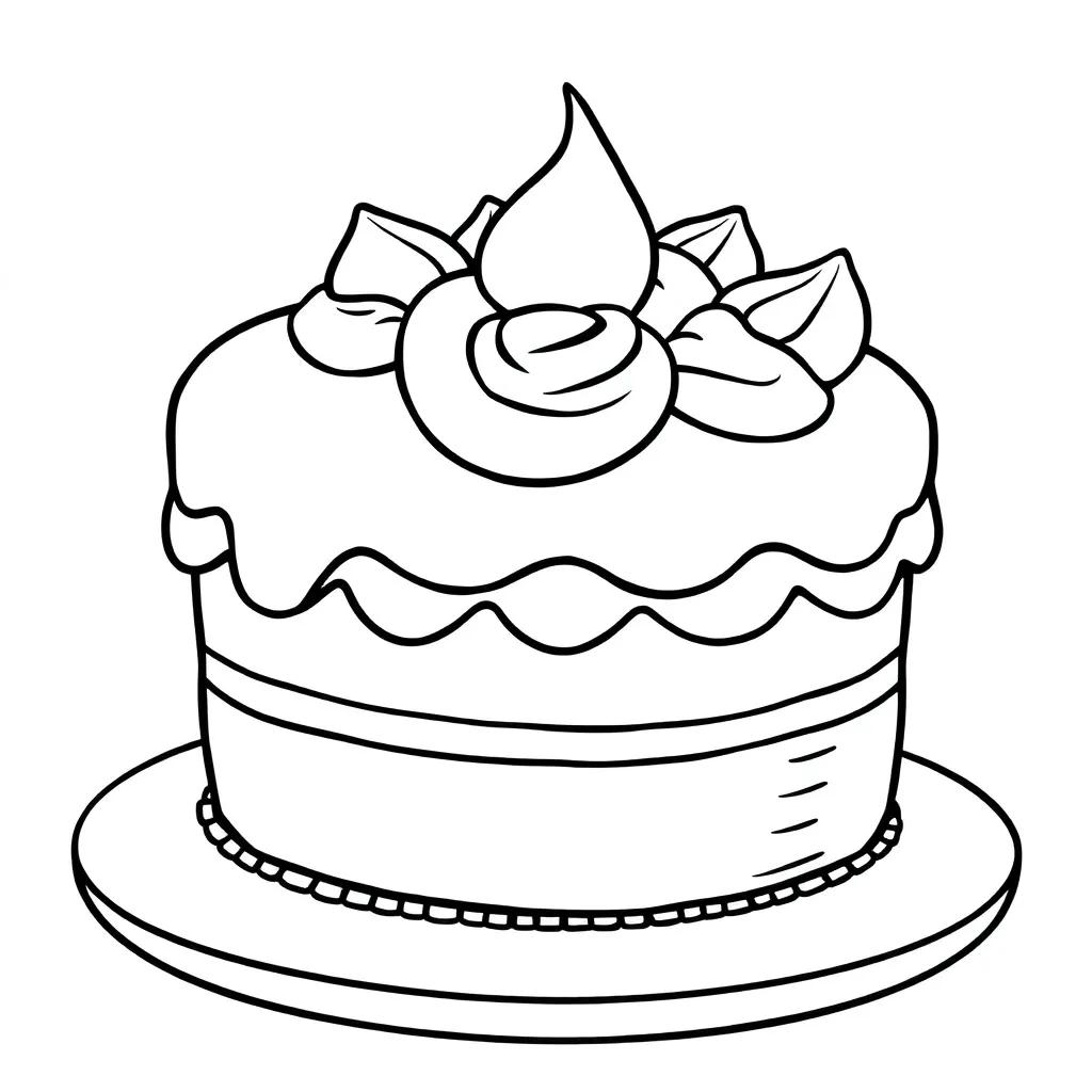 Cute Cake Coloring Pages