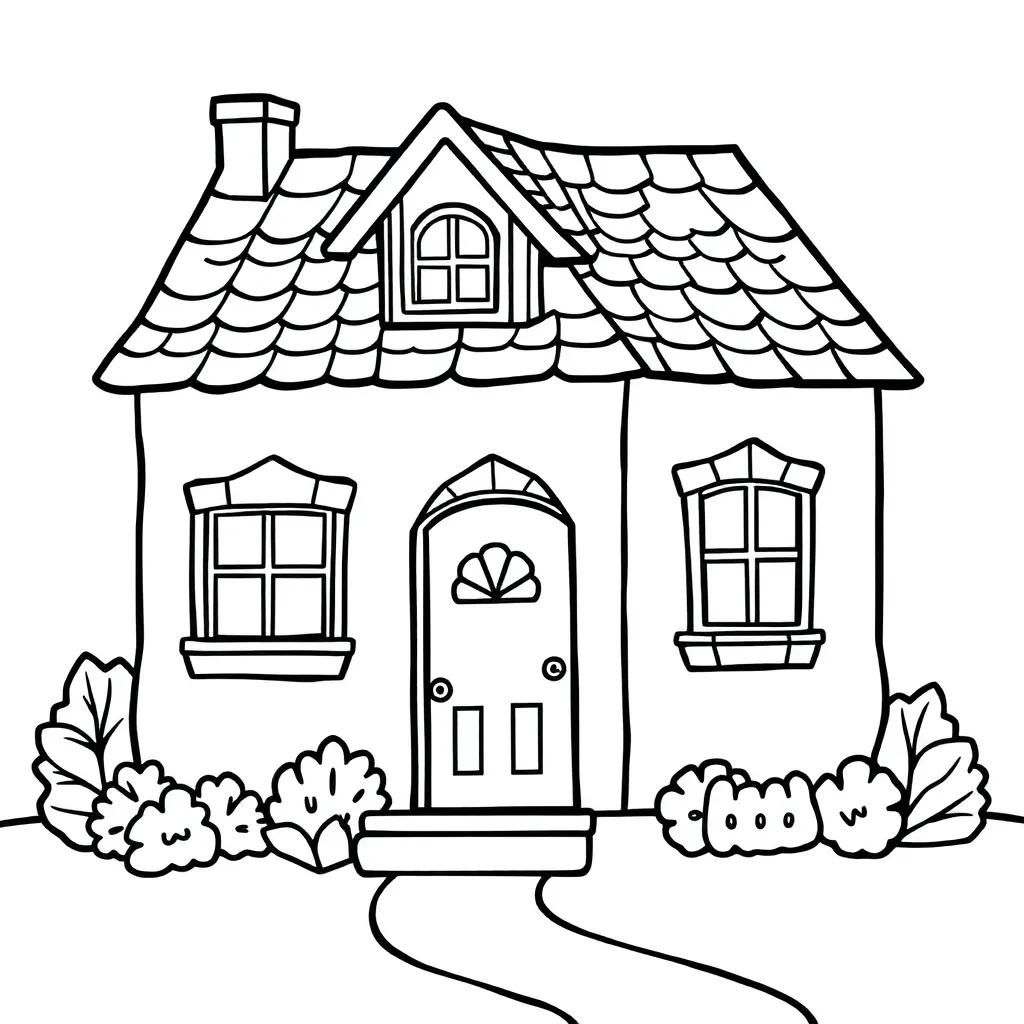 Cute House Coloring Pages