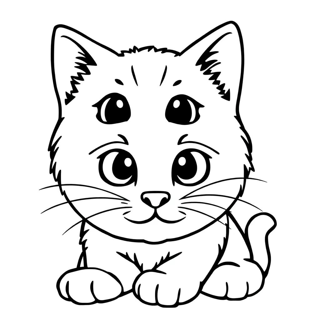 Cute Cat Color Pages