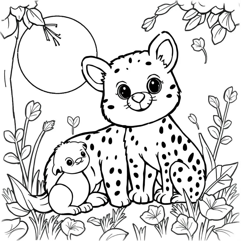 Cute Animals Printable Coloring Pages
