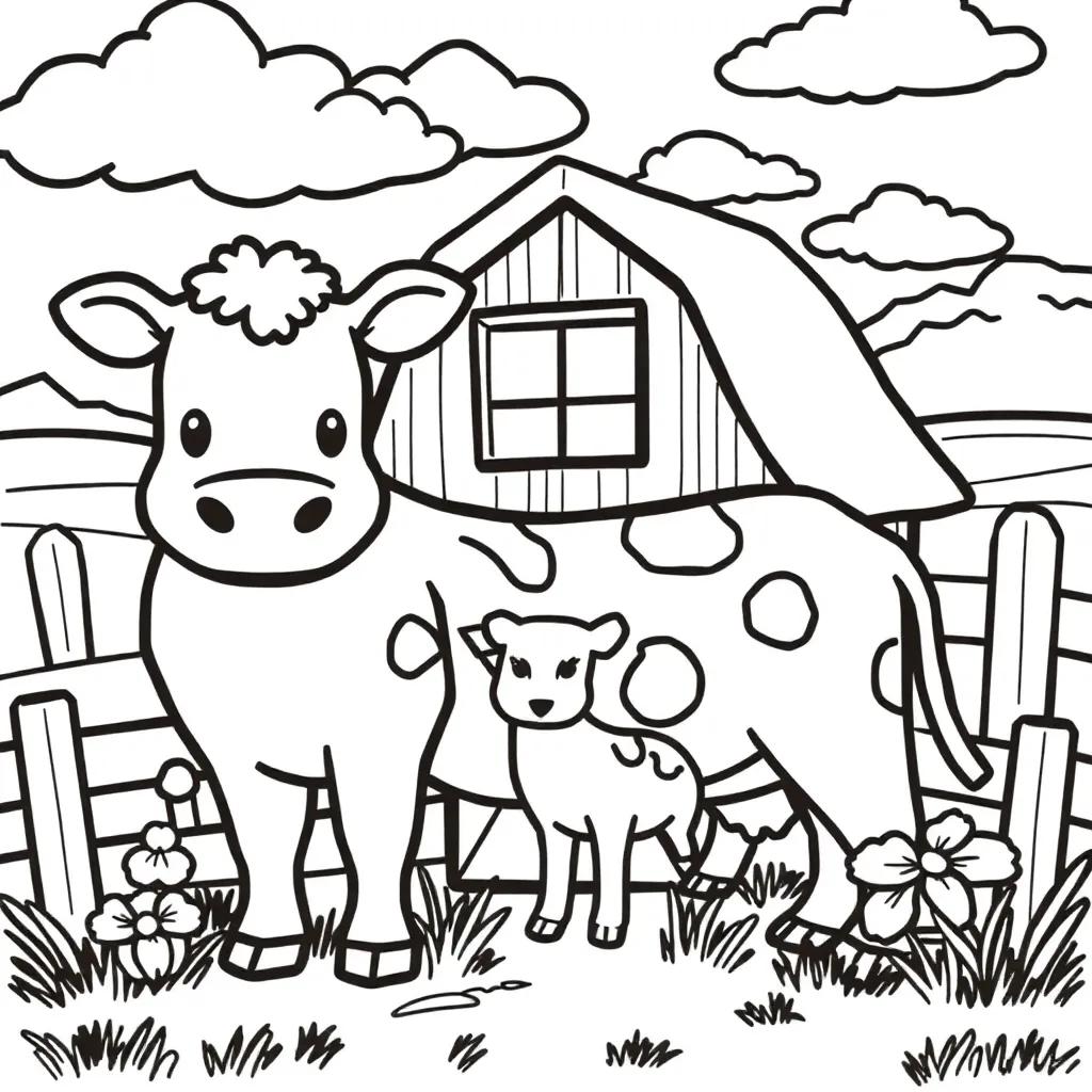 Cute Farm Coloring Pages