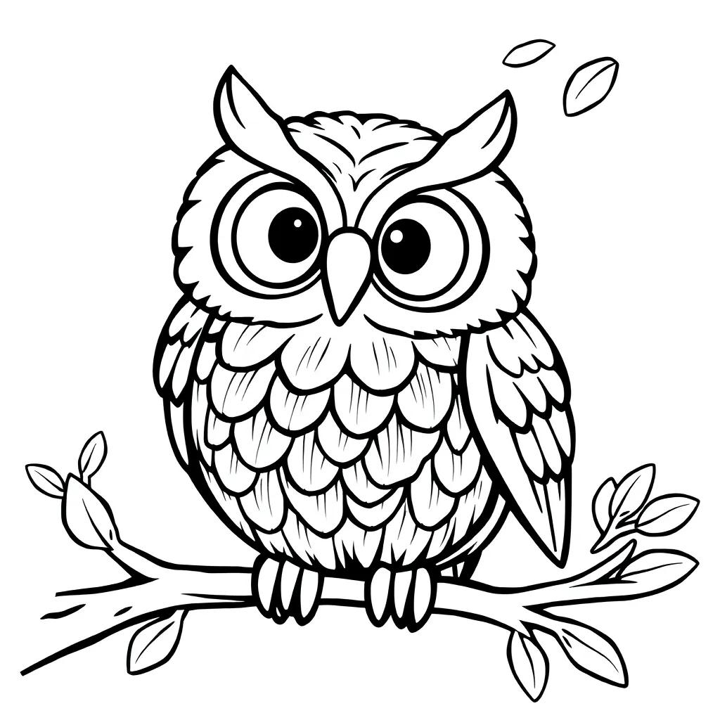 Cute Owl Coloring Page