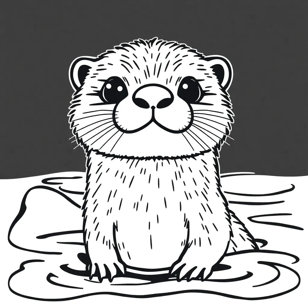 Cute Otter Coloring Pages