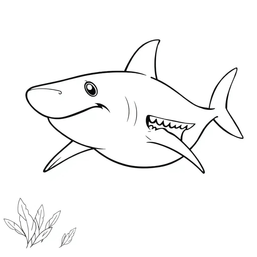 Daddy Shark Coloring Page