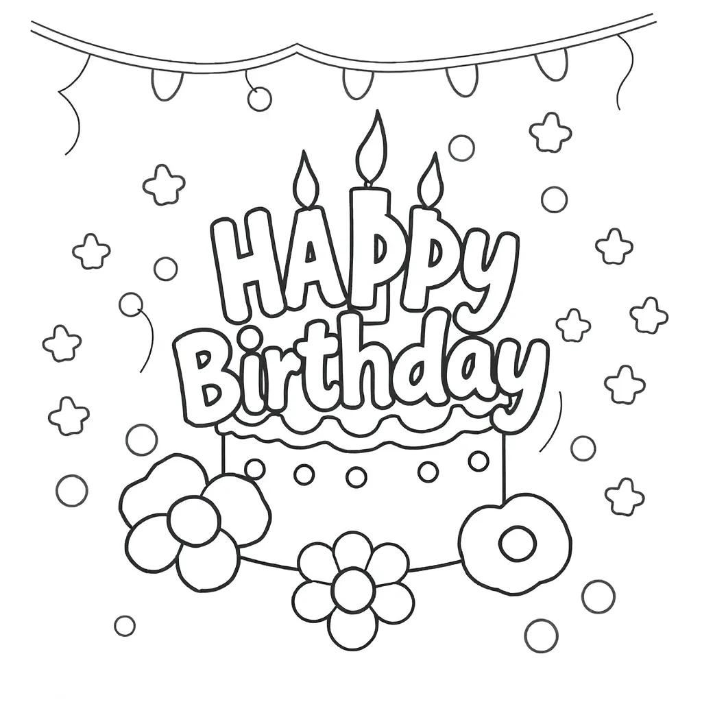 Daddy Birthday Coloring Pages