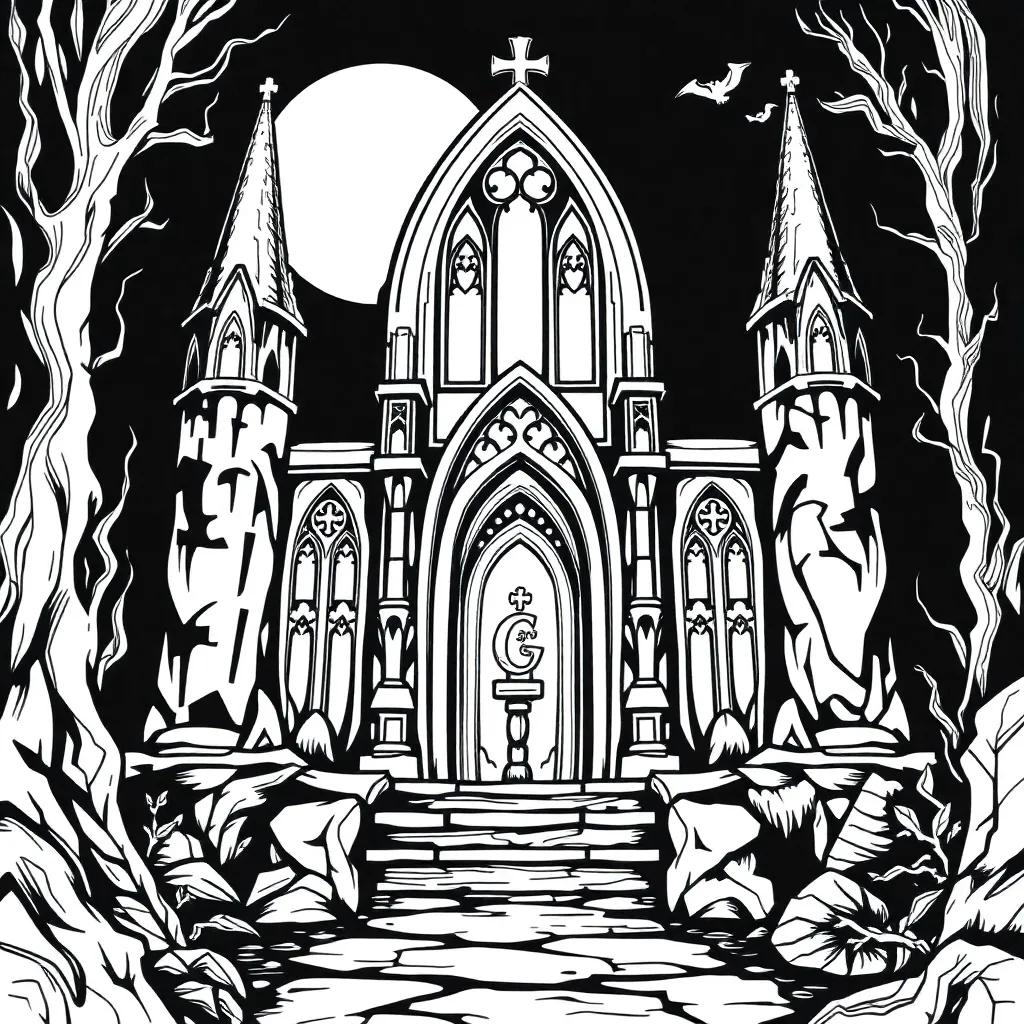 Dark Gothic Coloring Pages