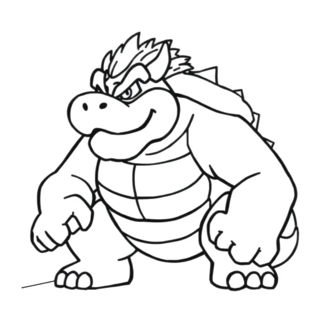 Dark Bowser Coloring Page