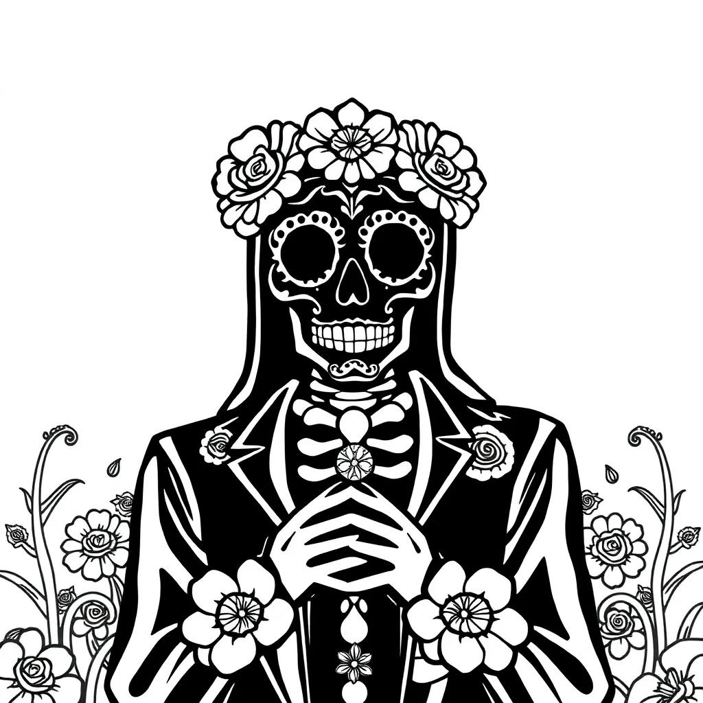 Day Of The Dead Free Coloring Pages